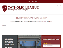 Tablet Screenshot of catholicleague.org